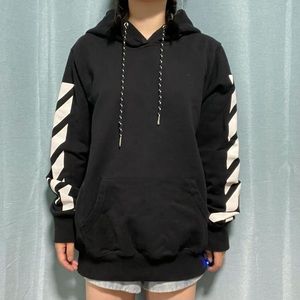 🖤 Authentic OFF WHITE oversized Black Hoodie 🖤